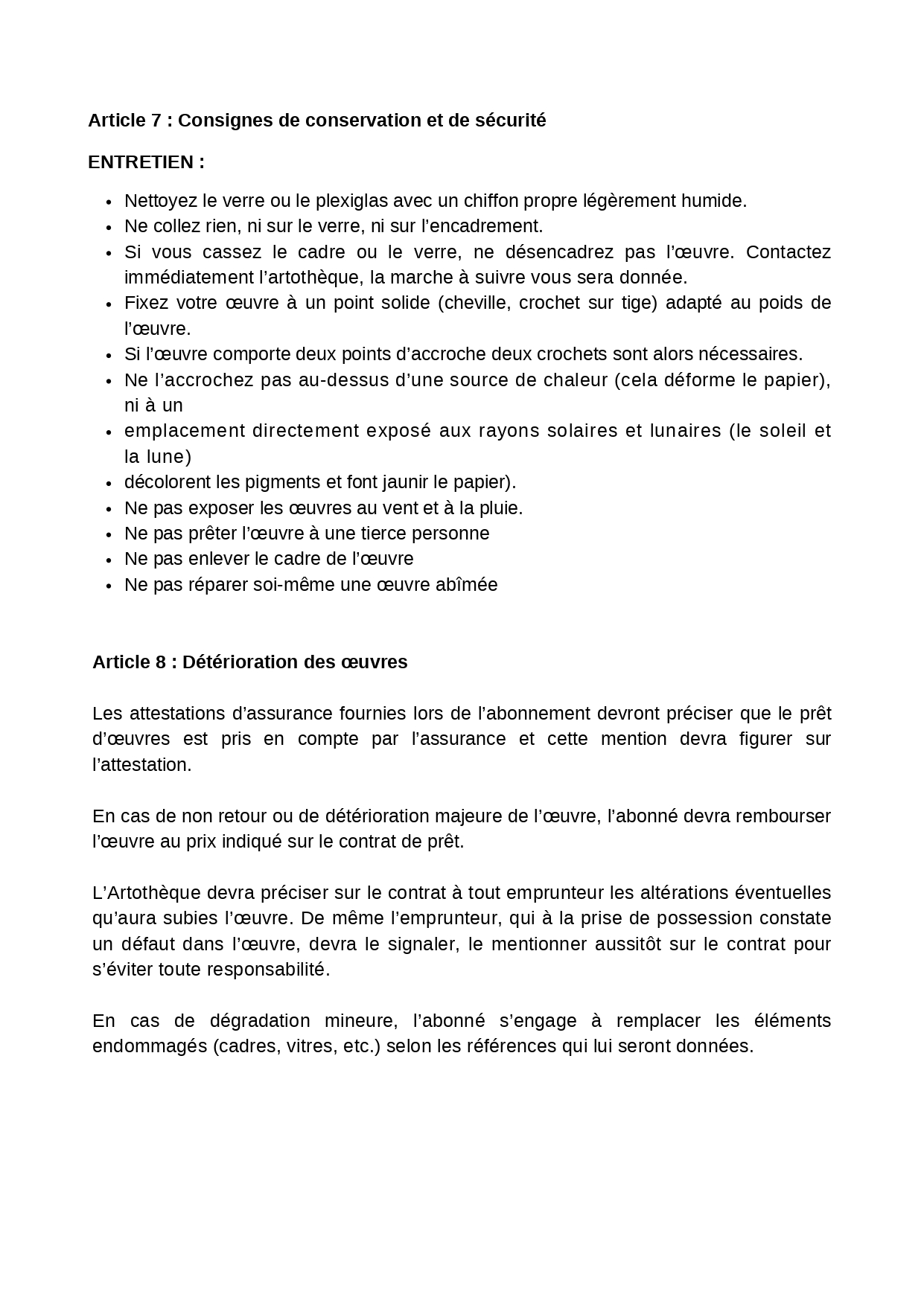 Règlement intérieur Artothèque page 0004